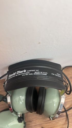 Vintage david clark aircraft pilot aviation headset model h7010 working