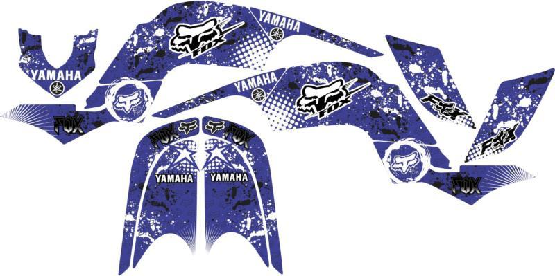 Yamaha 660 raptor blue fox racing atv graphics kit wrap decals 660r