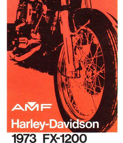 1973 harley-davidson fx-1200 motorcycle brochure -harley fx1200 motorcycle