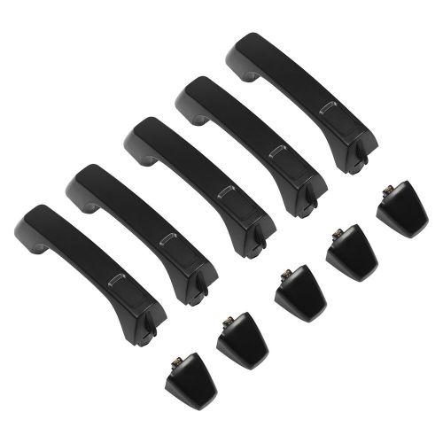 Exterior door handle kit for 2006-2010 hummer h3 h3t set of 5 front &amp; rear black
