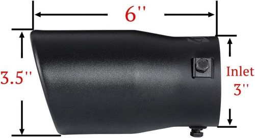 TriTrust Exhaust Tip, 2-2.75 inch inlet adjustable, Fit Black, US $36.50, image 2