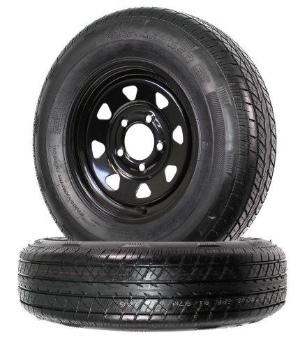 2-Pk Trailer Tire On Rim Radial ST175/80R13 175/80 LRD 5-4.5 Black Spoke Wheel, US $227.97, image 6