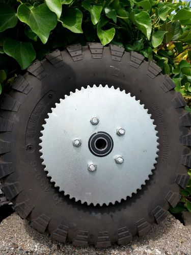 6" alloy 2 pc wheel minibike chen shinn tire #35 sprocket 5/8 precision bearings