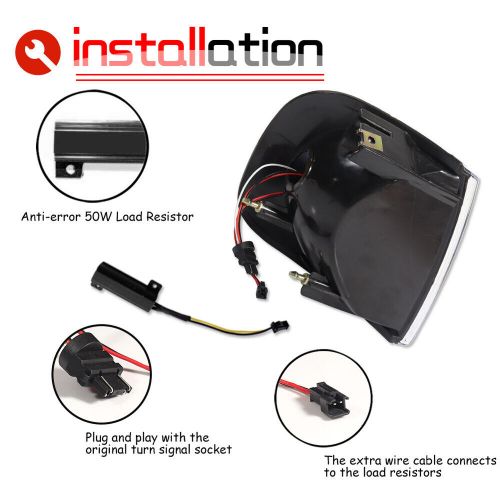 Smoke Front Switchback LED Paking DRL Turn Signal Lights For Ford F-Series Truck, US $69.99, image 4