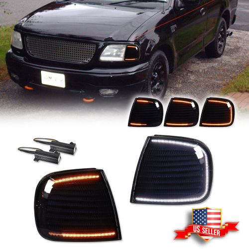 Smoke Front Switchback LED Paking DRL Turn Signal Lights For Ford F-Series Truck, US $69.99, image 12