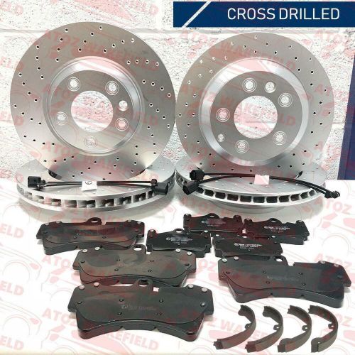 FOR VW TOUAREG DRILLED FRONT REAR BRAKE DISCS PADS WEAR SENSORS HANDBRAKE SHOES, US $, image 4