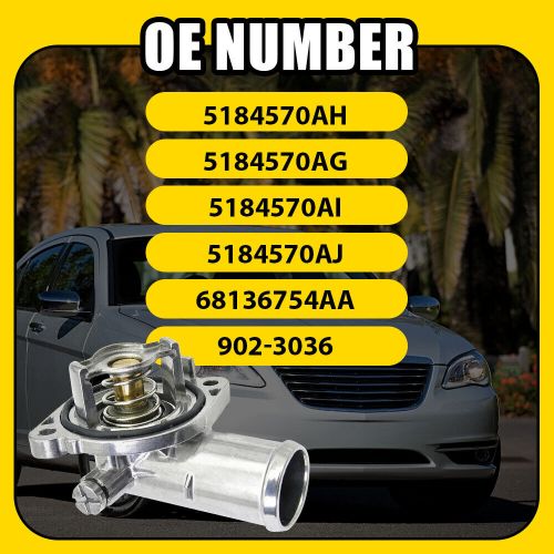 Aluminum Thermostat for Housing 11-19 Dodge Journey Grand Caravan Avenger 3.6L, US $22.99, image 6