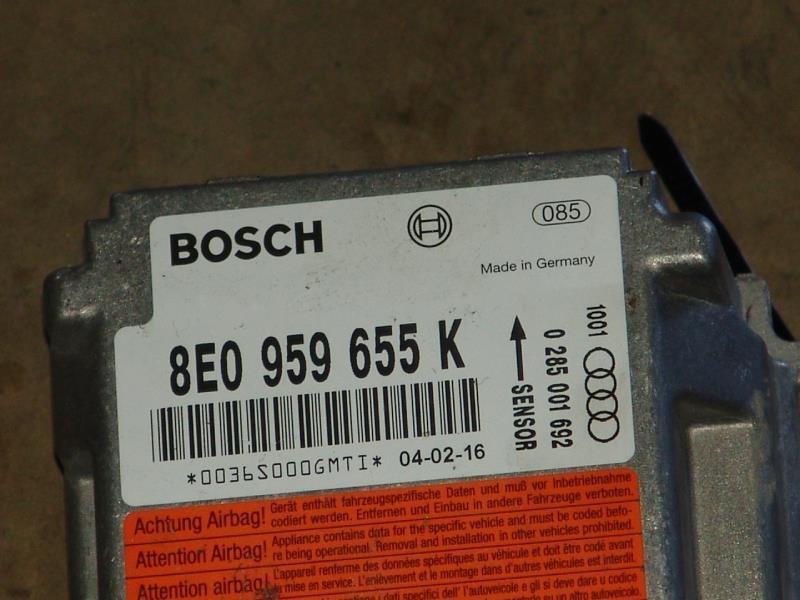 04 05 AUDI A4 CHASSIS ECM AIR BAG CONTROL COMPUTER SENSOR UNIT MODULE 8E0959655K, US $40.00, image 2