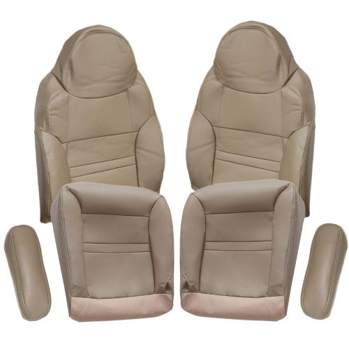 Front Bottom & Top Leather Seat Cover For Ford Excursion Limited XLT 2000-2001, US $141.39, image 19