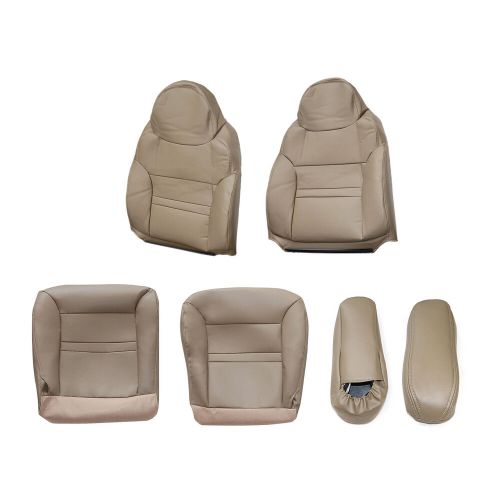 Front Bottom & Top Leather Seat Cover For Ford Excursion Limited XLT 2000-2001, US $141.39, image 20