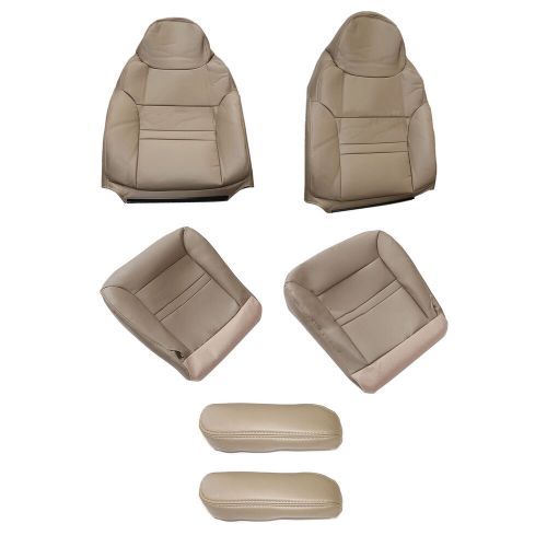 Front Bottom & Top Leather Seat Cover For Ford Excursion Limited XLT 2000-2001, US $141.39, image 21
