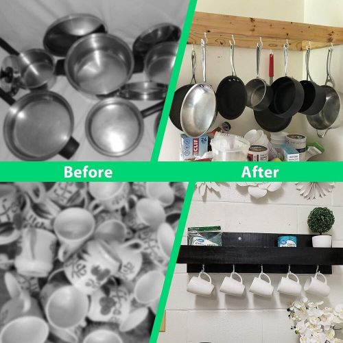 12 Pcs Ceiling Hooks for Hanging Plants, Cups, 12Pcs 1-1/4 inches, White, US $4.87, image 6