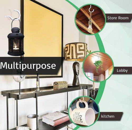 12 Pcs Ceiling Hooks for Hanging Plants, Cups, 12Pcs 1-1/4 inches, White, US $4.87, image 7