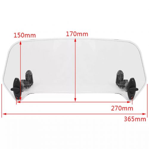 Motorcycle Adjustable Clip-On Windshield Extension Spoiler Windscreen Deflector, US $40.00, image 2