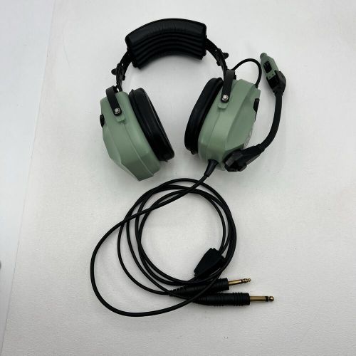 David Clark Aviation Headset Model H10-80 Dual Plug M-4 Mic and C10-15 PTT WORKS, US $159.99, image 5
