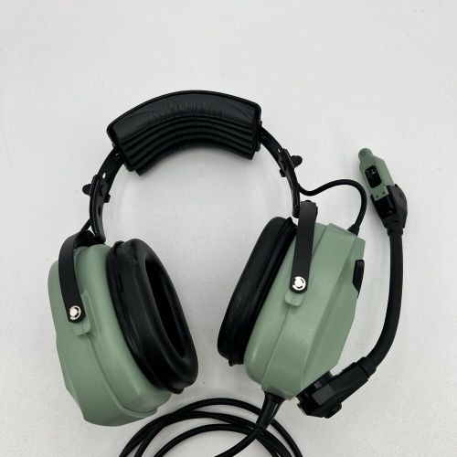 David Clark Aviation Headset Model H10-80 Dual Plug M-4 Mic and C10-15 PTT WORKS, US $159.99, image 6