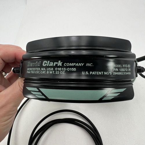 David Clark Aviation Headset Model H10-80 Dual Plug M-4 Mic and C10-15 PTT WORKS, US $159.99, image 12