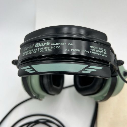 David Clark Aviation Headset Model H10-80 Dual Plug M-4 Mic and C10-15 PTT WORKS, US $159.99, image 19