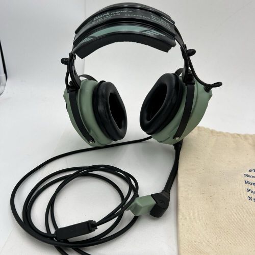David Clark Aviation Headset Model H10-80 Dual Plug M-4 Mic and C10-15 PTT WORKS, US $159.99, image 20