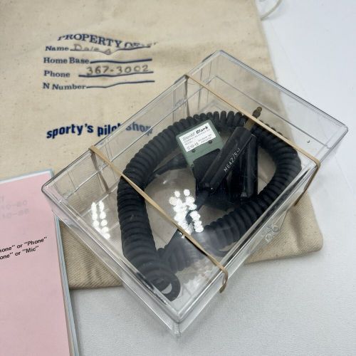 David Clark Aviation Headset Model H10-80 Dual Plug M-4 Mic and C10-15 PTT WORKS, US $159.99, image 21