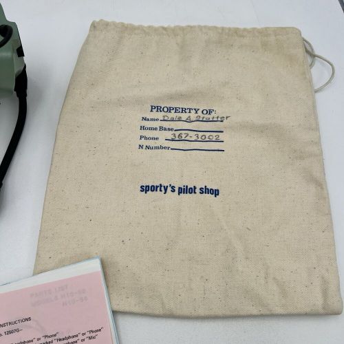 David Clark Aviation Headset Model H10-80 Dual Plug M-4 Mic and C10-15 PTT WORKS, US $159.99, image 22