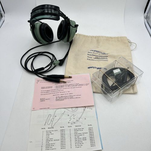 David Clark Aviation Headset Model H10-80 Dual Plug M-4 Mic and C10-15 PTT WORKS, US $159.99, image 24