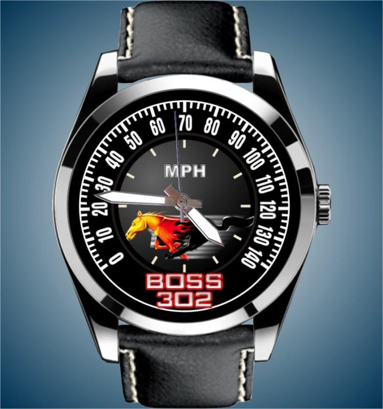 1969 1970 1971 mustang boss 302 flaming pony mph gauge speedomter leather watch