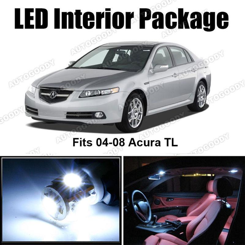 7 x white led lights interior package deal acura tl