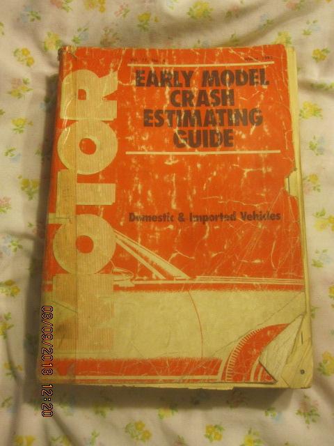 1993 motor early model crash estimating guide domestic and import 1978-1986 