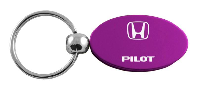 Honda pilot purple oval keychain / key fob engraved in usa genuine