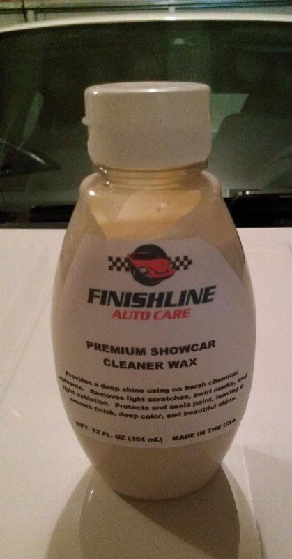 Finishline premium showcar liquid cleaner wax polish auto water-based 12 oz