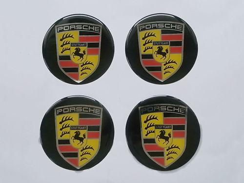 4x porsche center wheel cap decal/sticker 64mm boxter