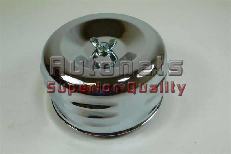 4" louvered chrome steel air cleaner set universal fit street hot rat rod