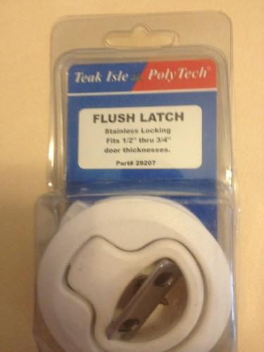 Teak isle marine latch flush non locking white