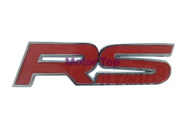 Aluminum metal emblems badge racing sport 3d sticker for red ford rs