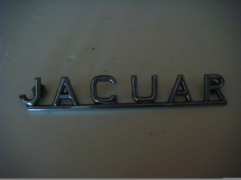 Original vintage jaguar  e type or mk 2  boot lid badge