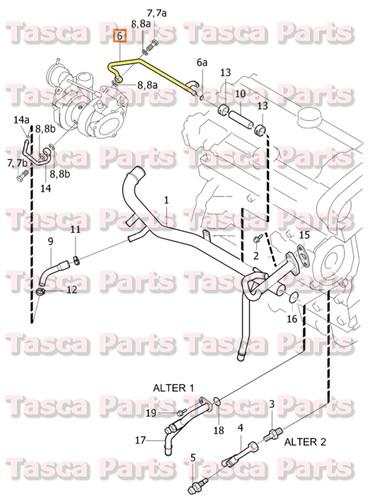 Brand new oem coolant outlet pipe 1998-2009 volvo c70 s60 s70 s80 v70 v70xc