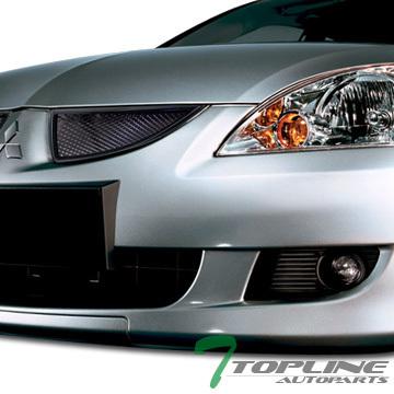 Jdm blk aluminum mesh front hood bumper grill grille abs 04-05 mitsubish lancer