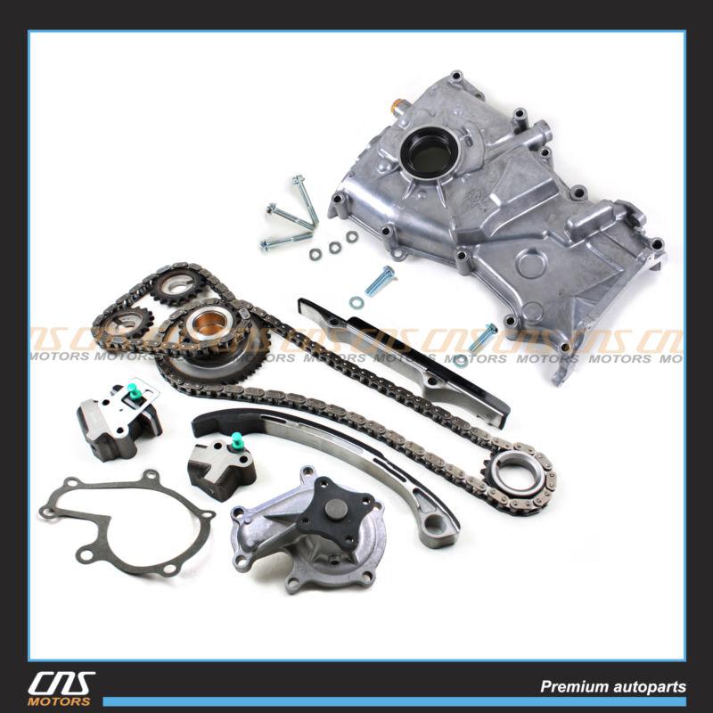98 99 00 01 nissan 2.4l altima dohc ka24de timing chain kit + water + oil pump