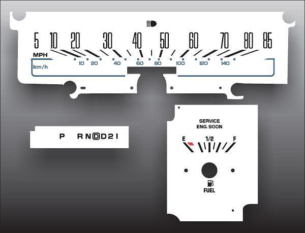 1989 oldsmobile cutlass ciera instrument cluster white face gauges
