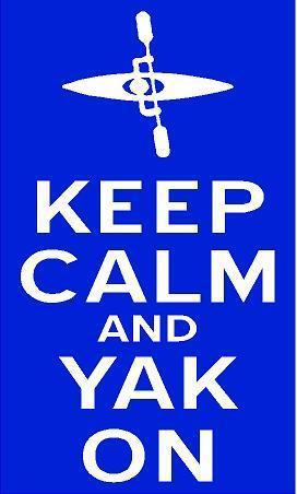 Keep calm and yak on decal