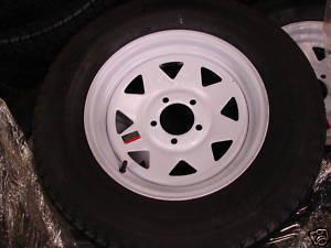 15" new utility boat trailer wheel rim 5x5 spoke 5 lug 225r tire