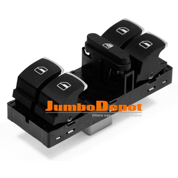 Chrome master window panel switch control new for vw golf jetta mk5 mk6 passat