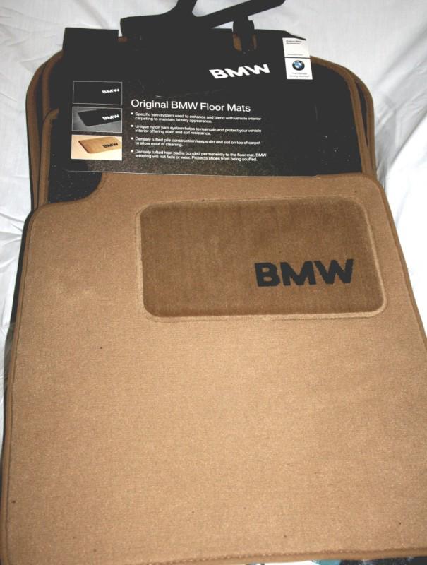 2001 to 2005 bmw 325xi/330xi carpeted floor mats - factory oem items - beige