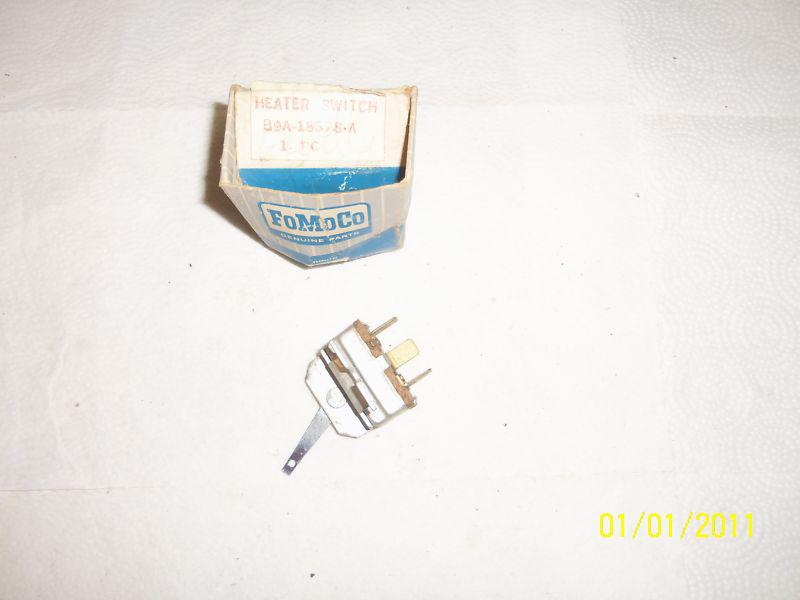1957-1959 ford heater switch ( nos )  b9a-18578-a