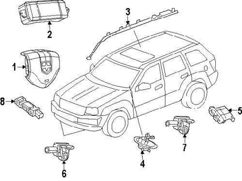 Dodge 56054212aa genuine oem factory original front sensor