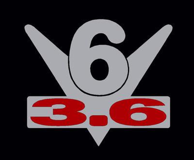 2 chrome 3.6 v6 emblem decal set gm cadillac ss camaro stickers