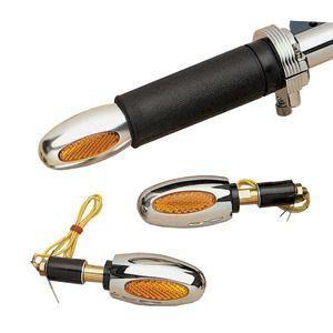 Yamaha v max star vmax vstar virago handlebar marker lights chrome/amber lens