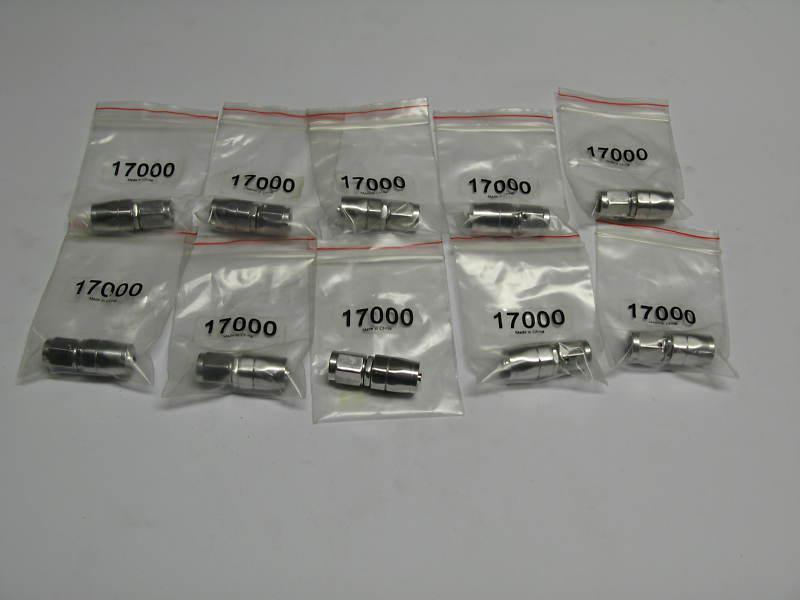 10 pack -4 an straight female swivel hose end polished fuel oil air fitting