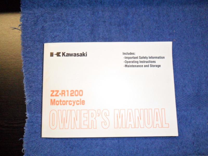 Kawasaki zzr 1200 zzr1200 owners manual 2002